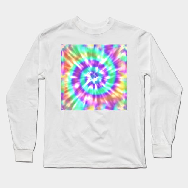 Rainbow Tie Dye - Aesthetic Pink, Purple, Blue, Teal, Yellow, Orange Long Sleeve T-Shirt by YourGoods